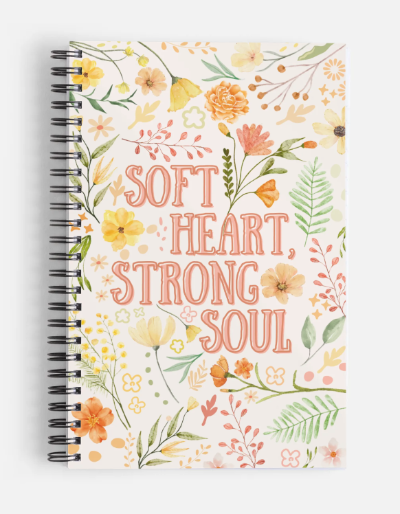 'Softness in Bloom' A5 Lined Notebook