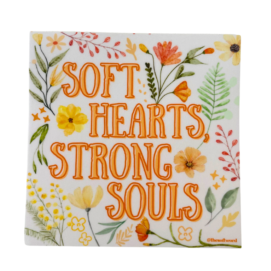 'Softness In Bloom' Die-Cut Sticker