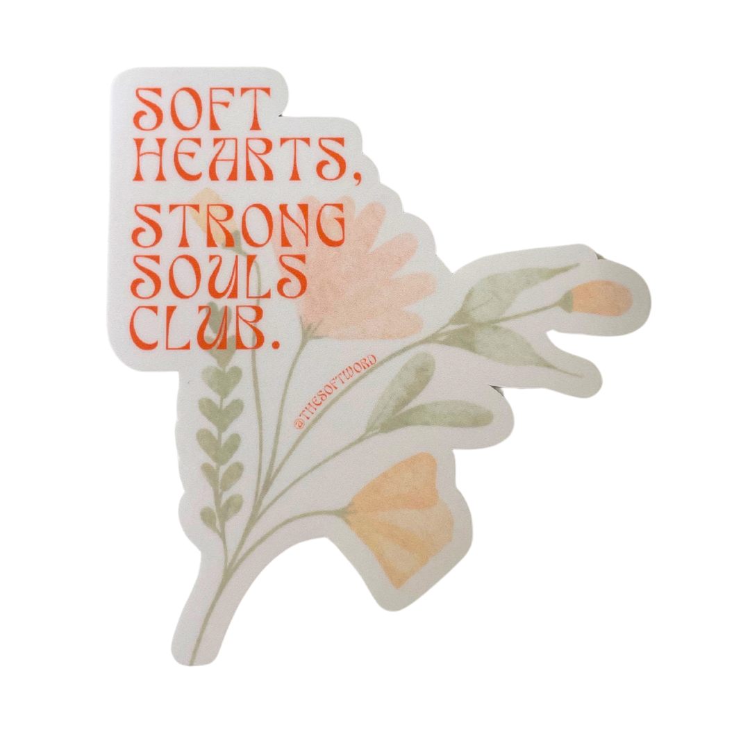 Soft Hearts Club Die-Cut Sticker