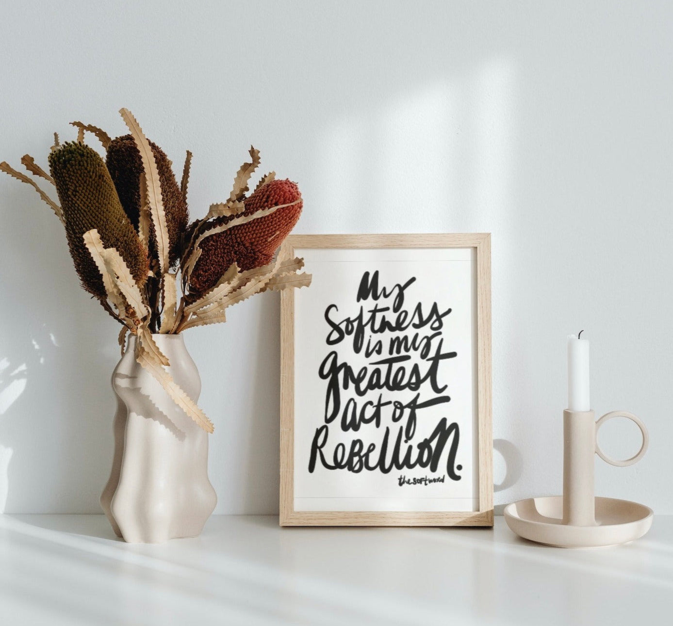 'Soft Rebellion' A3 Framed Print